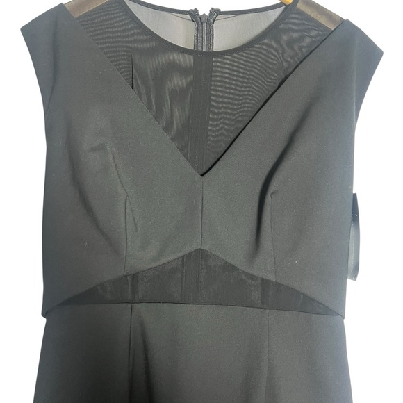 French Connection Black Mesh Detail Midi Dress - Picture 5 of 7